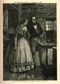 Фарадей показывает жене Саре свой электродвигатель. Рождество 1821 г.
