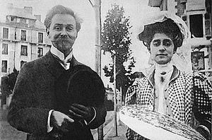 Скрябин с Татьяной Шлёцер, 1909 год.
