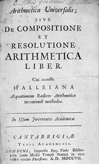 «Универсальная арифметика» Ньютона, латинское издание (1707)