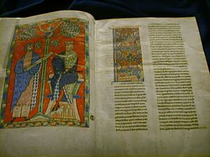 Страница из рукописи «Естественной истории» XIII века.