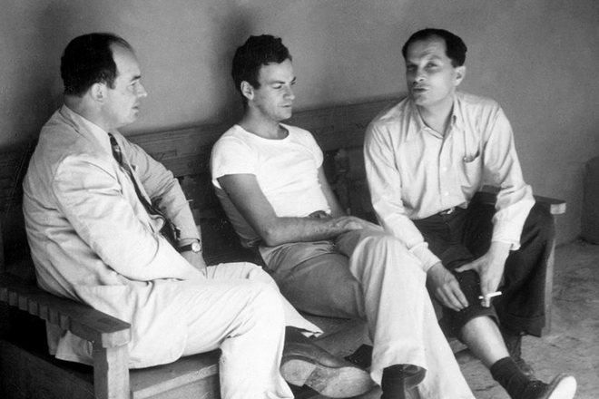 Джон фон Нейман с коллегами Ричардом Фейнманом и Станиславом Уламом