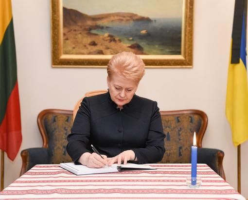 Президент Литвы Даля Грибаускайте фото:lrp.lt