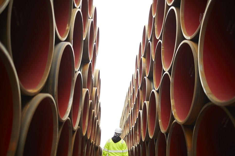 © Фото : Nord Stream 2/Axel Schmidt Трубы для строительства газопровода "Северный поток - 2" на заводе в Котке
