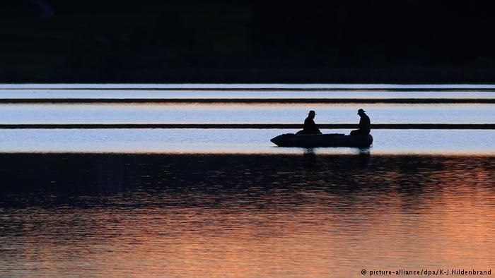 Рыбаки на баварском озере Хопфензе