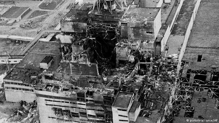 Разрушения от взрыва на Чернобыльской АЭС