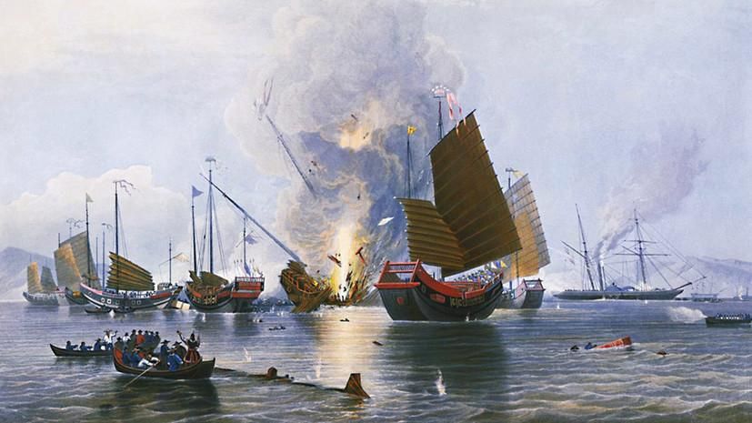 Обстрел китайских джонок © Wikimedia Commons