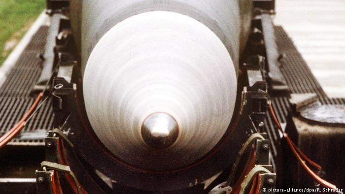 Американская ракета "Першинг-2" в Германии, май 1987 года