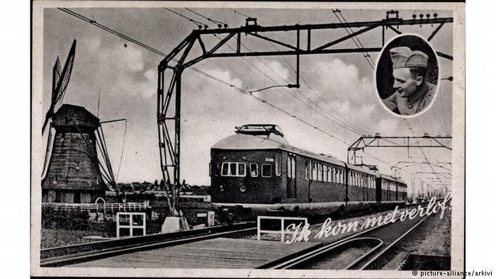 Открытка голландской железной дороги, 1934 год