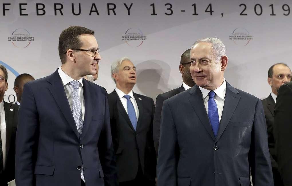 Премьер-министр Польши Матеуш Моравецкий и премьер-министр Израиля Беньямин Нетаньяху © AP Photo/Michael Sohn