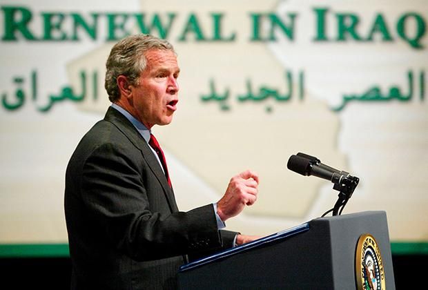 Джордж-Буш младший на встрече с мусульманами в городе Дирборне Фото: Larry Downing / Reuters