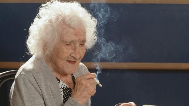 GETTY IMAGES Image caption Жанна Кальман в свой 117-й день рождения
