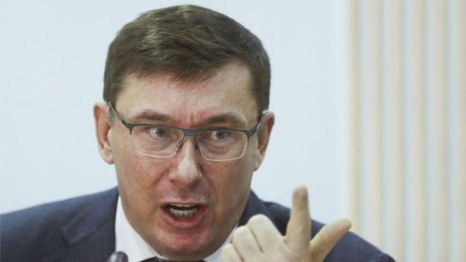 EPA Image caption Юрий Луценко заявляет, что с украинской стороны нет оснований для расследования Байдена
