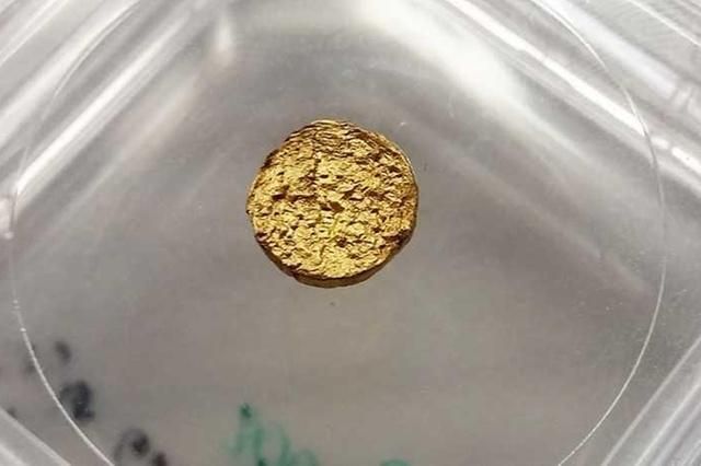 На вид это 18-каратное золото, где в качестве базового компонента используется латекс, удивительно похоже на настоящий самородок. ( ETH Zurich / Peter Rüegg)
