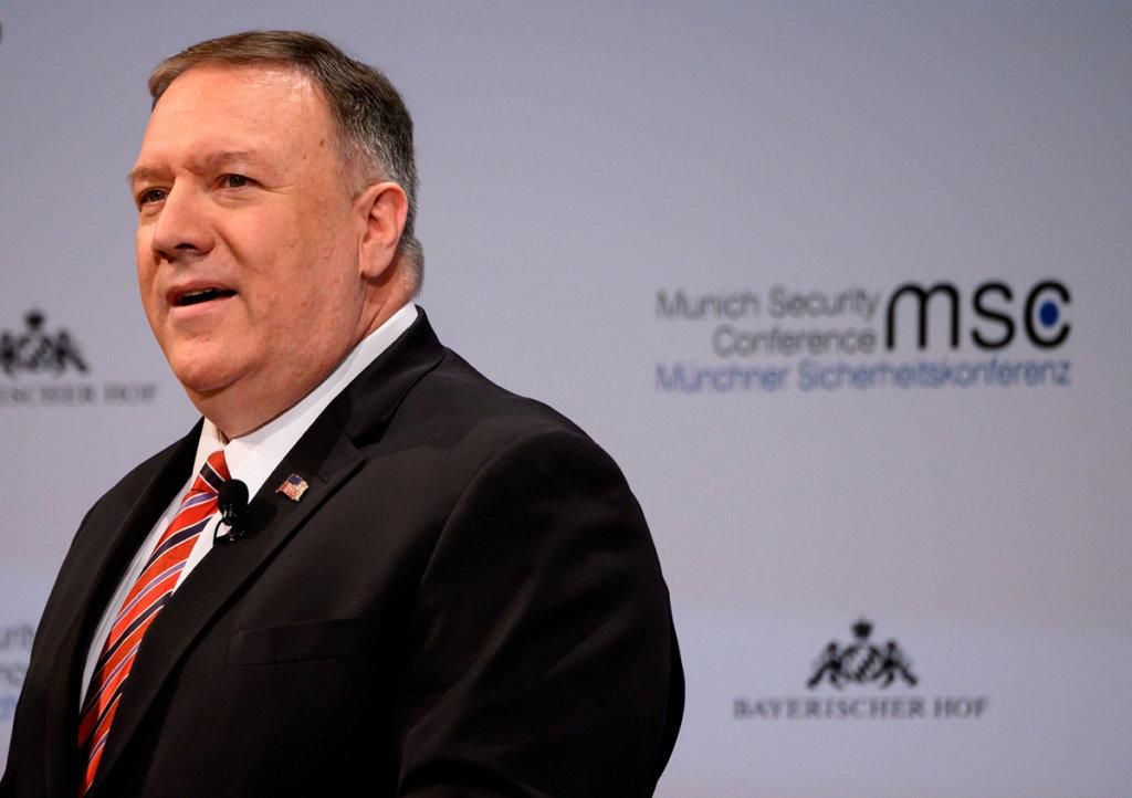 Госсекретарь США Майк Помпео на 56-й Мюнхенской конференции по безопасности, 15 февраля 2020 года | Reuters