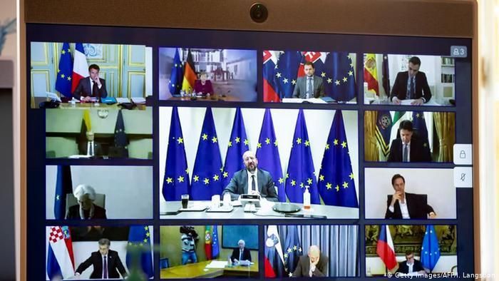 Видеоконференция лидеров стран ЕС