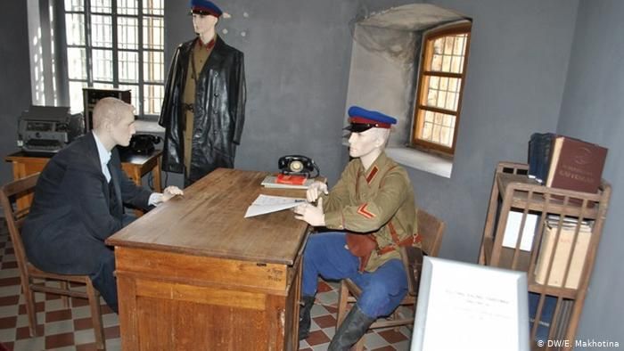 Сцена допроса в Музее оккупации Литвы