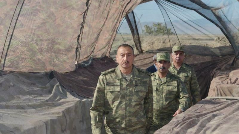 AZERTAG Подпись к фото, Несколько дней назад президент Азербайджана Ильхам Алиев обвинил Армению в подготовке к войне