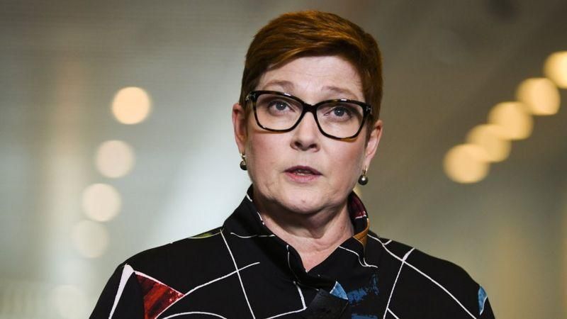EPA Подпись к фото, Министр иностранных дел Австралии Мэрис Пэйн назвала случай с досмотром женщин в Дохе неслыханной и оскорбительной ситуацией
