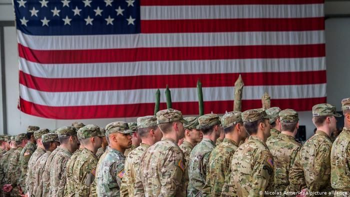 Американские солдаты на одной из военных баз США в Германии