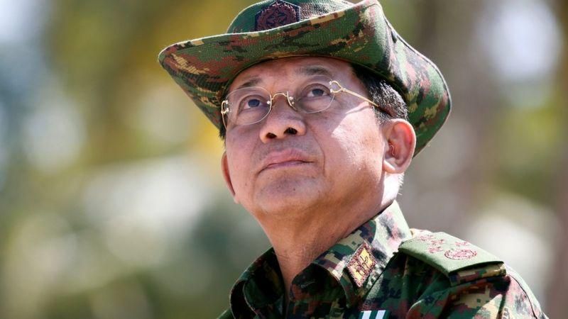REUTERS Подпись к фото, Власть взял в свои руки главнокомандующий вооруженными силами Мьянмы Мин Аун Хлаинг