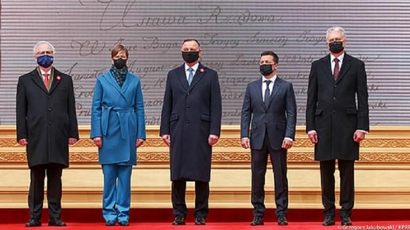 Президенты Латвии, Эстонии, Польши, Украины и Литвы на мероприятиях в Варшаве © president.pl