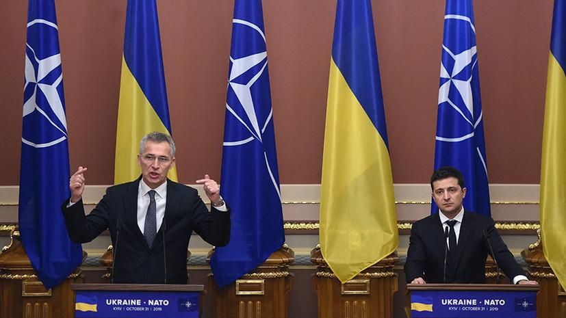 Президент Украины Владимир Зеленский и генсек НАТО Йенс Столтенберг AFP © Sergei Supinsky