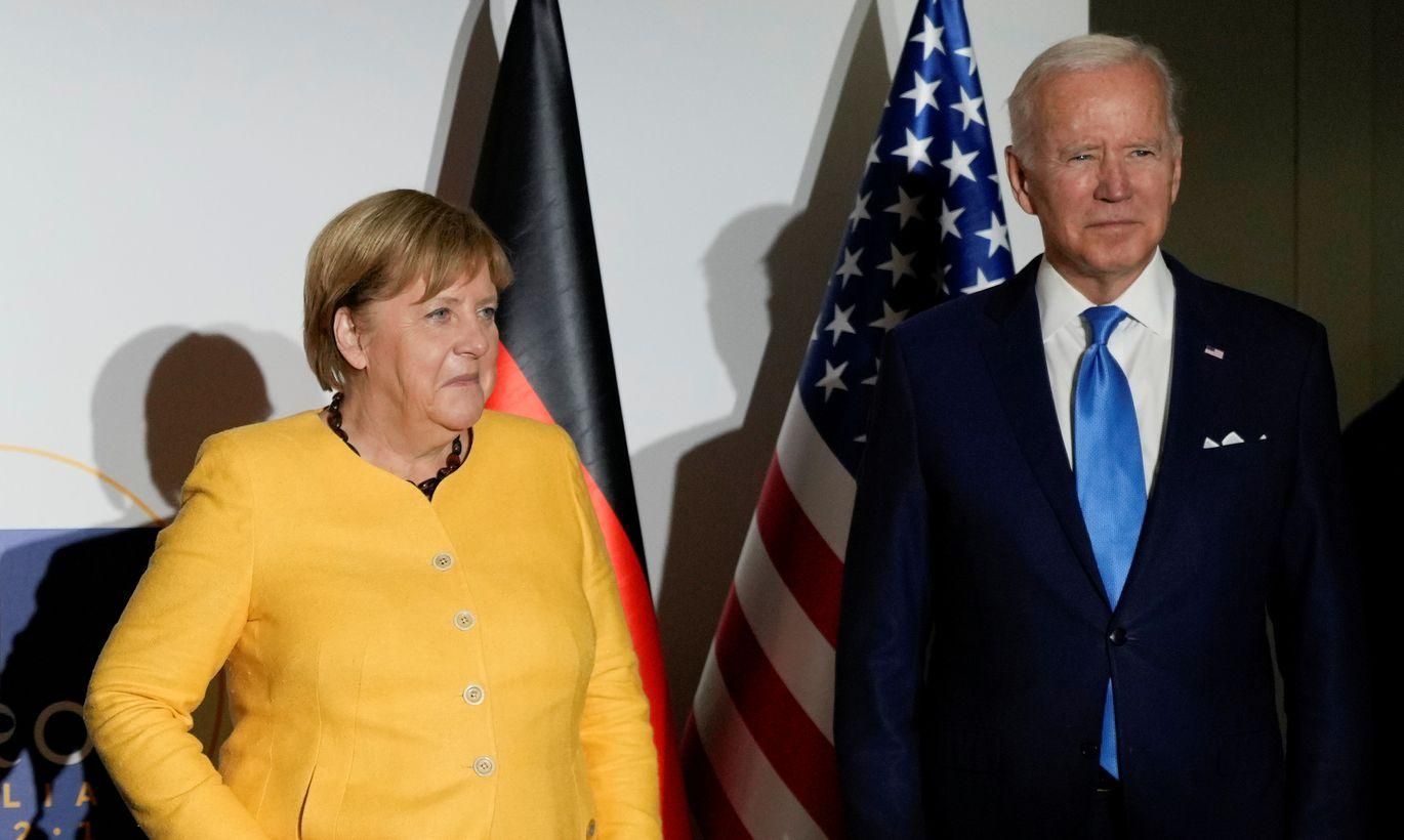 Ангела Меркель и Джо Байден на саммите G20 в Риме ФОТО: POOL/REUTERS/Scanpix