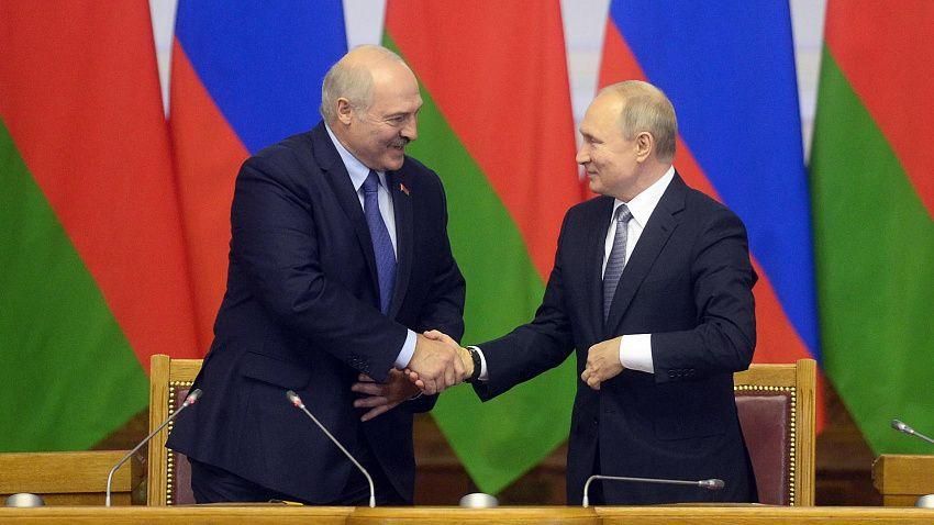 Президенты Беларуси и России Александр Лукашенко и Владимир Путин. Фото: mtdata.ru