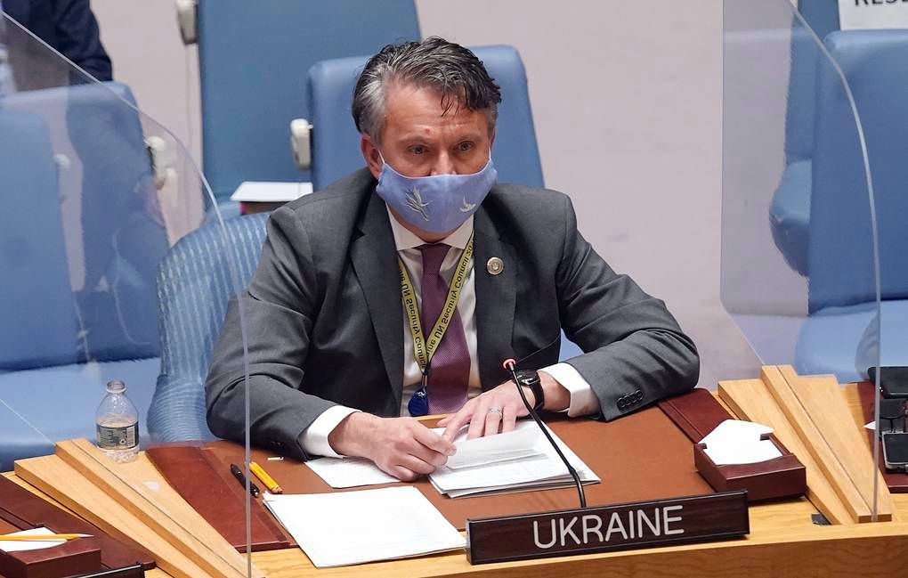 Постоянный представитель Украины при ООН Сергей Кислица © AP Photo/Richard Drew