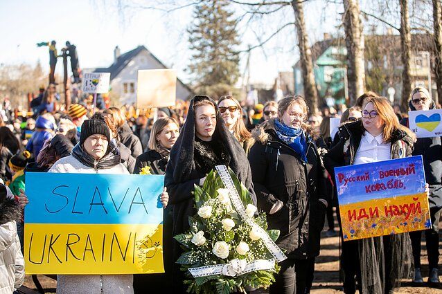 Акция «Женщины Литвы за украинских женщин» / D. Umbraso/LRT nuotr.