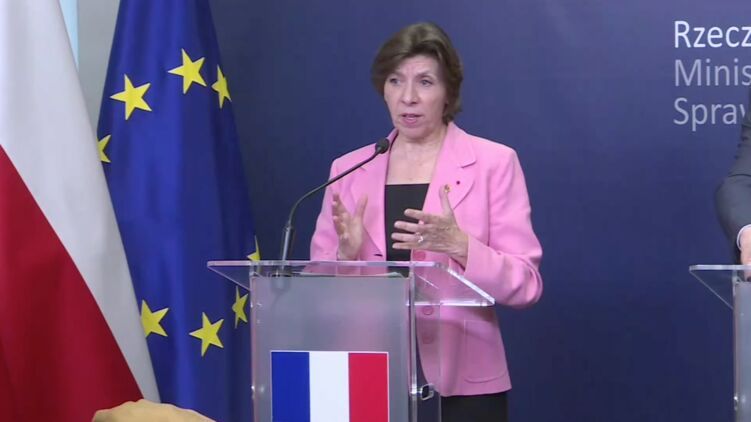 Глава МИД Франции назвала дату, когда Украина получит вывод ЕК по членству в ЕС. Скриншот из трансляции