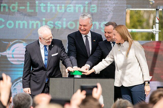 открытие газопровода GIPL президентами Литвы и Польши