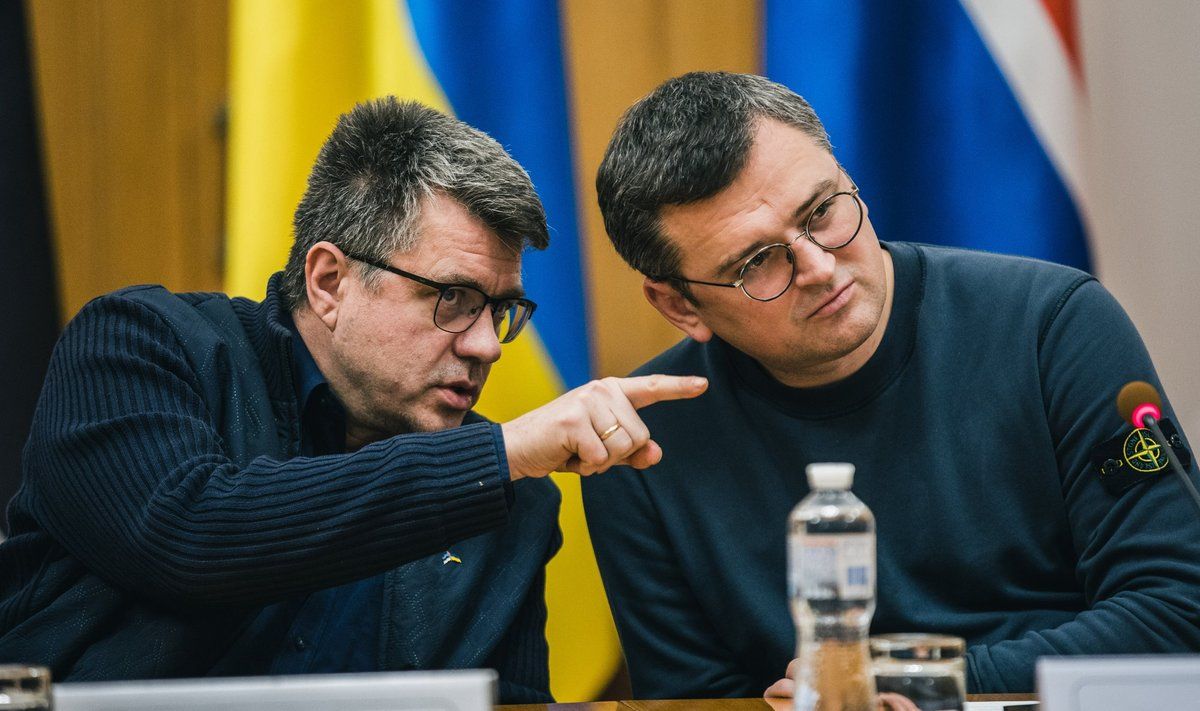 Eesti ja Ukraina välisministrid Reinsalu ja Kuleba.ФОТО: KIUR KAASIK | DELFI MEEDIA