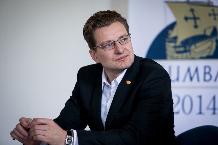 фото: delfi.lt Председатель Союза журналистов Литвы (СЖЛ) Дайнюс Радзявичюс