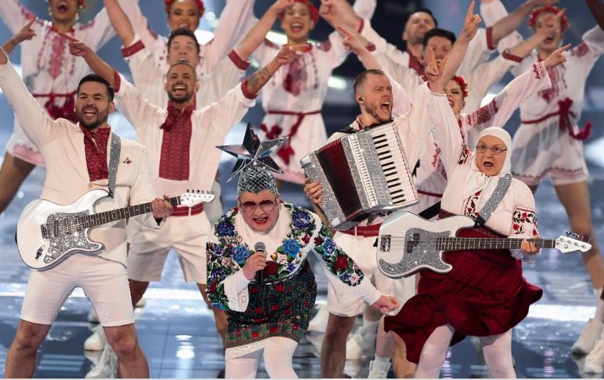 Верка Сердючка выступила в ходе гран-финала на «Евровидении-2023» в Ливерпуле, 13 мая 2023 г. REUTERS - PHIL NOBLE