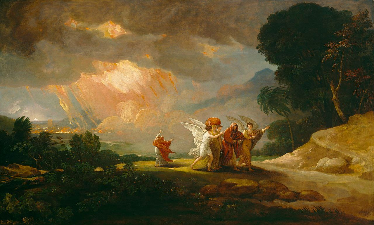 Бенджамин Уэст. Бегство Лота из Содома. 1810