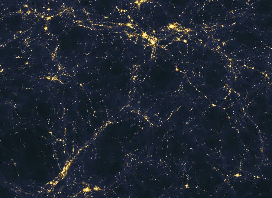 Компьютерная модель крупномасштабной структуры Вселенной. Фото © Wikipedia / Andrew Pontzen and Fabio Governato