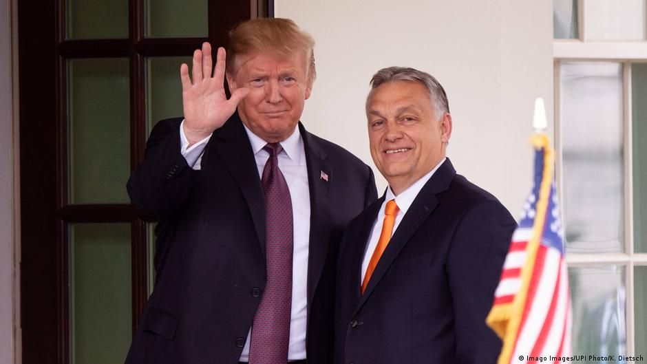 Трамп в бытность президентом США принимает Виктора Орбана в Белом доме, май 2019Фото: Imago Images/UPI Photo/K. Dietsch